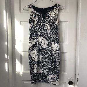 Navy and white dress